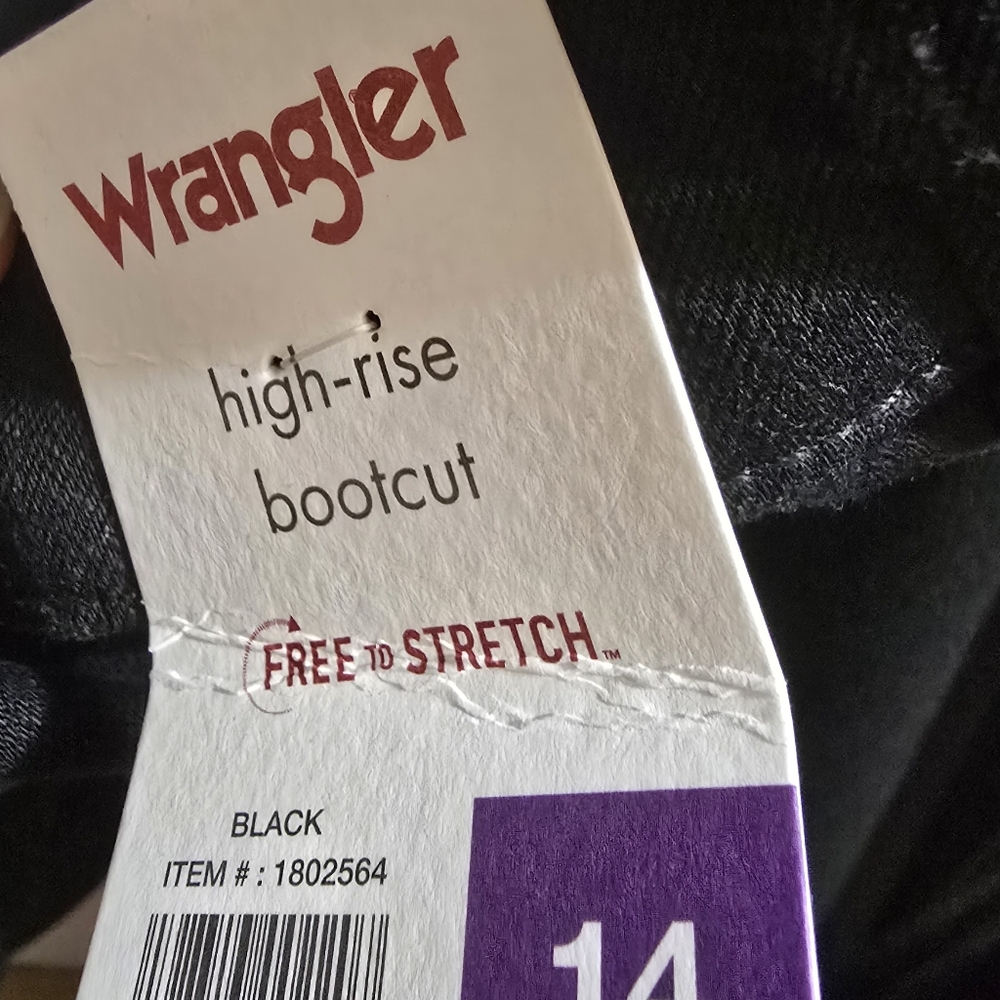 Wrangler Ladies' High-Rise Bootcut Jeans, Black, Size 14/34 - New - Picture 11 of 14